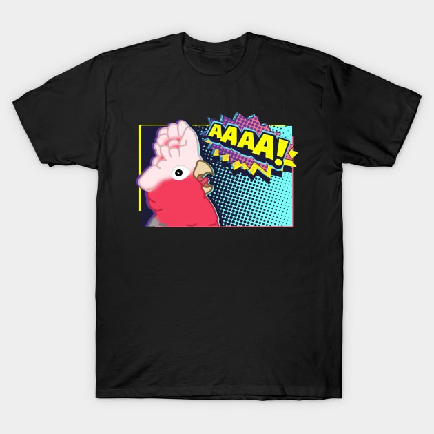 Screaming Galah Cockatoo Comic T-Shirt by FandomizedRose